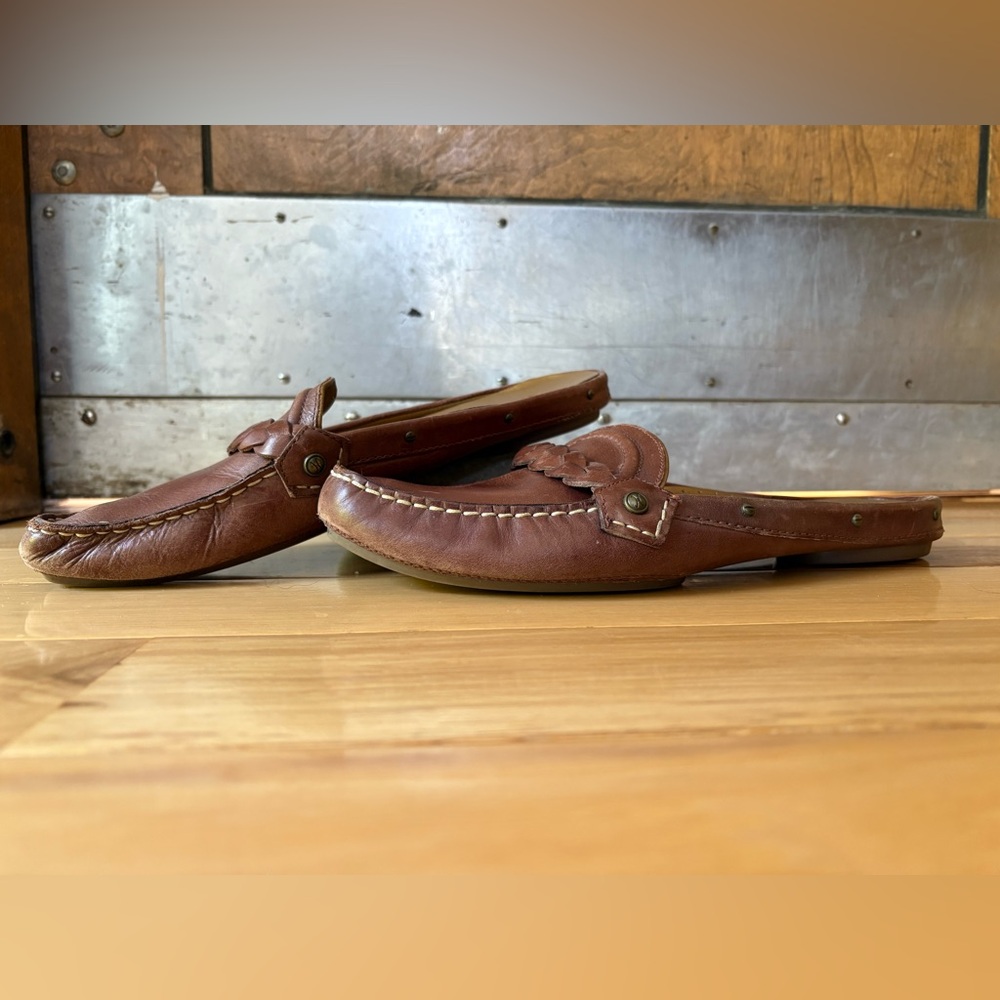 Cole Haan Tan Leather Slip-On Loafers